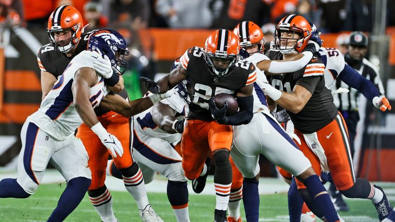 The best of the action from the clash between the Denver Broncos against the Cleveland Browns in week 7 of the NFL.