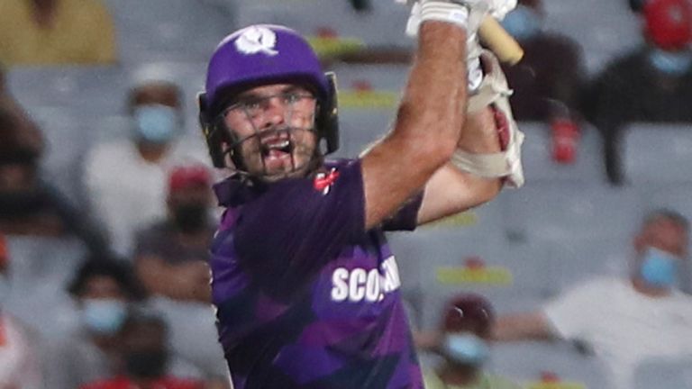 Scotland captain Kyle Coetzer hit three huge sixes as he returned to form with 41 against Oman