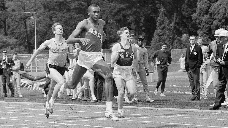 Tommie Smith in 1965 running for San Jose State