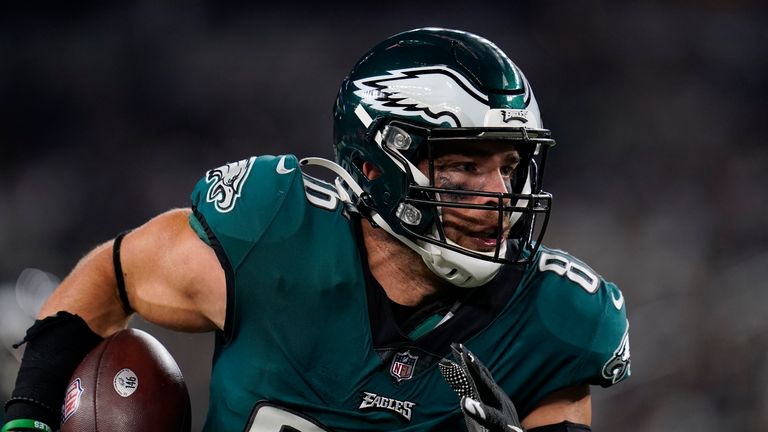 Philadelphia Eagles tight end Zach Ertz is in line for an increased role this week in the absence of Dallas Goedert
