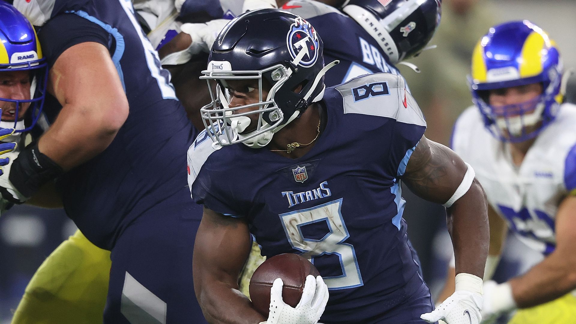 Peterson scores on NFL return as Titans upset the Rams