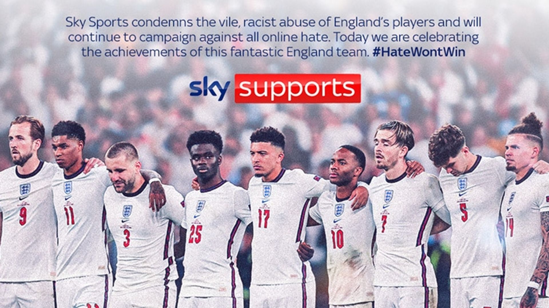 Sky Sports wins award for 'Hate Won't Win' campaign