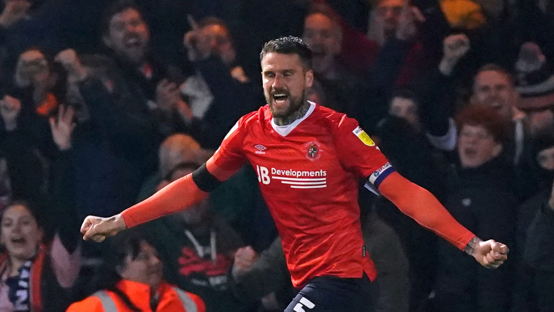 Luton hit back to ruin Warnock's landmark night