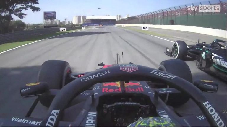 Se han publicado nuevas imágenes a bordo del automóvil de Max Verstappen durante el controvertido incidente con Lewis Hamilton en el GP de Sao Paulo. 