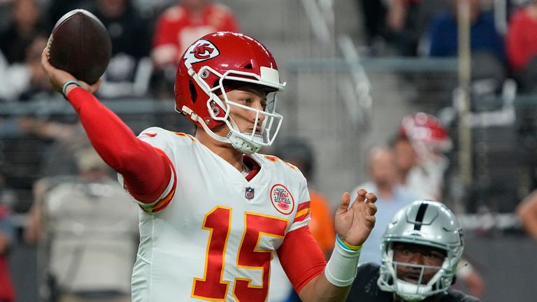 The best of the action from the clash between the Kansas City Chiefs and the Las Vegas Raiders in Week 10 of the NFL season.