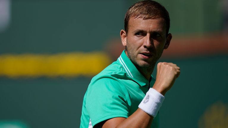 Dan Evans made it through to the quarter-finals in Stockholm