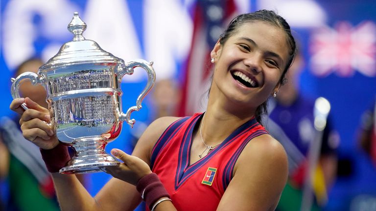 Emma Raducanu triumphed in the women's singles at the US Open to claim her first Grand Slam