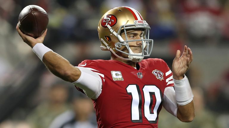 49ers quarterback Jimmy Garoppolo came out on top in his duel with the Rams' Matthew Stafford