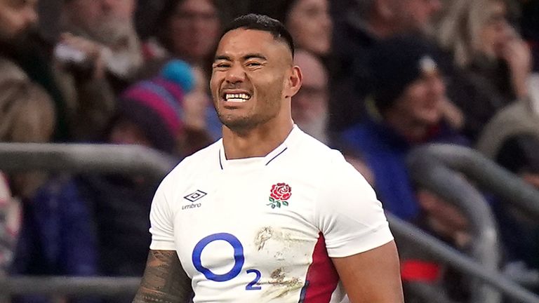 Manu Tuilagi limped off after scoring the opening try against South Africa
