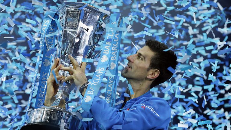 Novak Djokovic will be aiming to match Roger Federer's record of six ATP Finals titles with victory in Turin