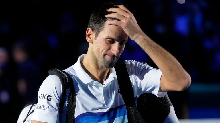 Novak Djokovic was shocked by Alexander Zverev in the semi-finals of the ATP Finals