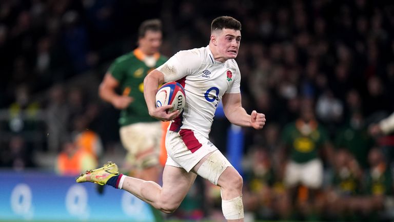 Raffi Quirke raced away to score a crucial third try for England into the final quarter 
