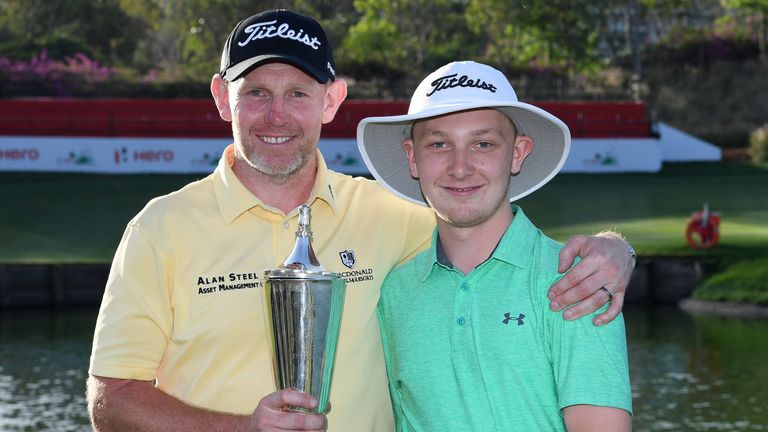 Gallacher had his son Jack on the bag when winning his fourth European Tour title