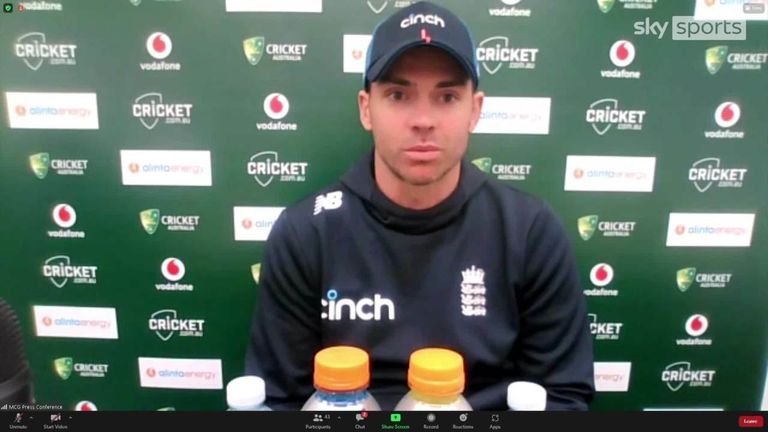 England bowler James Anderson says the team are disappointed to have lost four late wickets on day two of the third Ashes Test