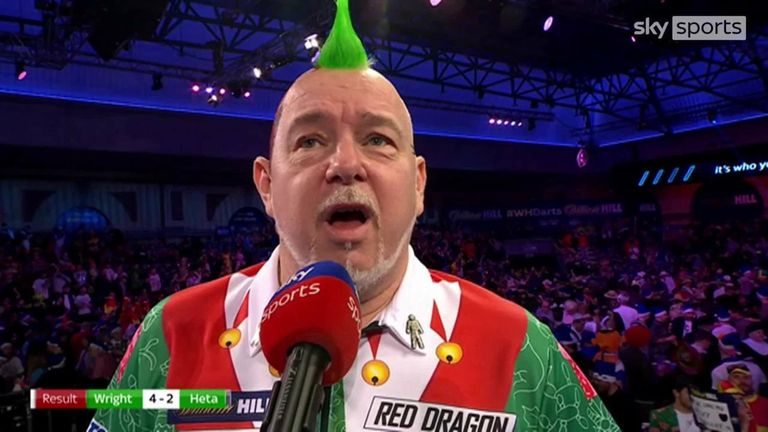 Wright credited changing darts as the main reason for his victory