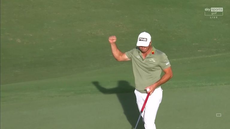 Simon Holmes and Sarah Stirk review the key moments from Viktor Hovland's final-round 66 at the Hero World Challenge. 