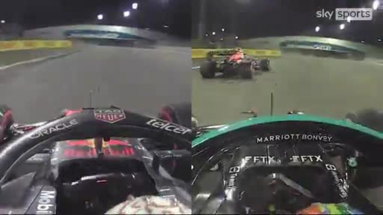 Experimente la increíble conclusión del GP de Abu Dhabi a bordo de los autos de Max Verstappen y Lewis Hamilton y escuche las radios del equipo, incluido Hamilton diciendo que la carrera fue 'amañada'.