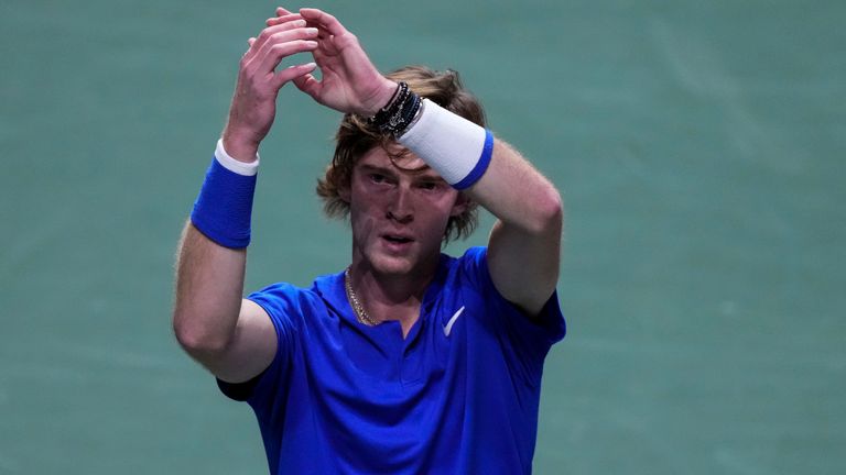 Andrey Rublev tested positive for Covid-19 after playing at an exhibition event in Abu Dhabi this month