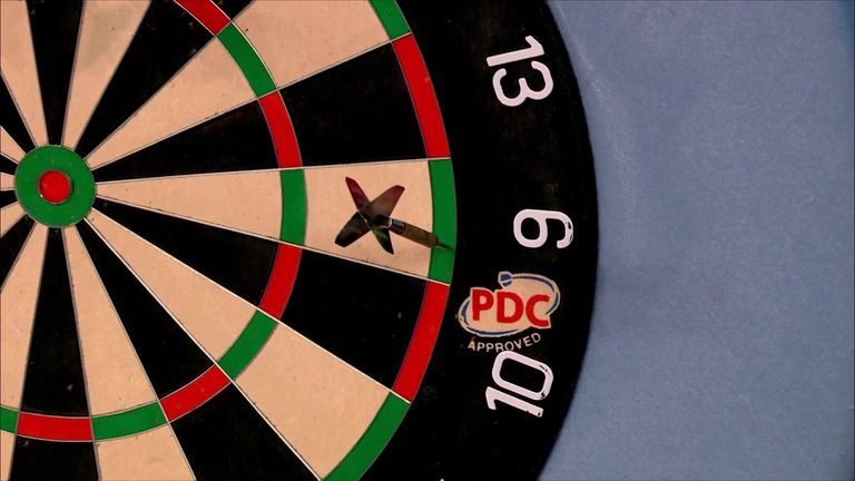 Peter Wright's 132 checkout set up the win against Ryan Searle in the last 16 at the World Darts Championship.