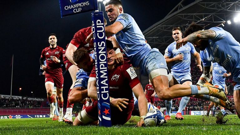 Jack O'Donoghue scored Munster's only try in the victory