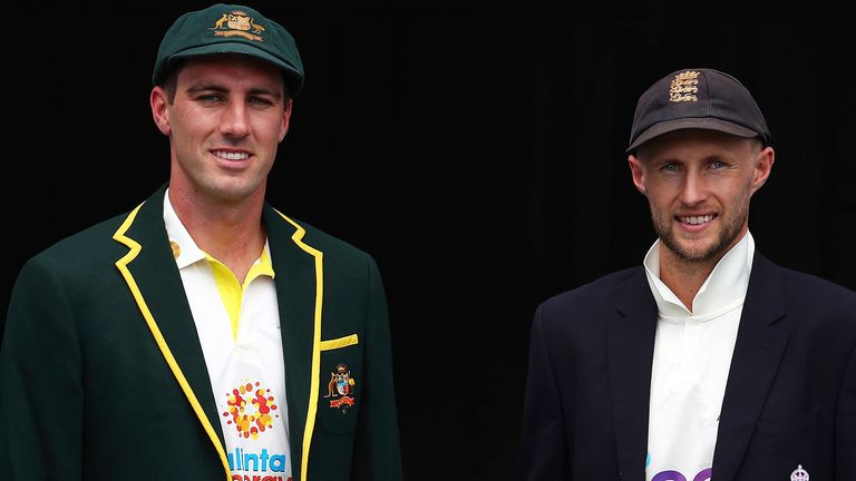 Pat Cummins and Root pose ahead of the Ashes series