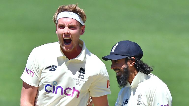 Stuart Broad struck early in his 150th Test but England only took one more wicket in the day