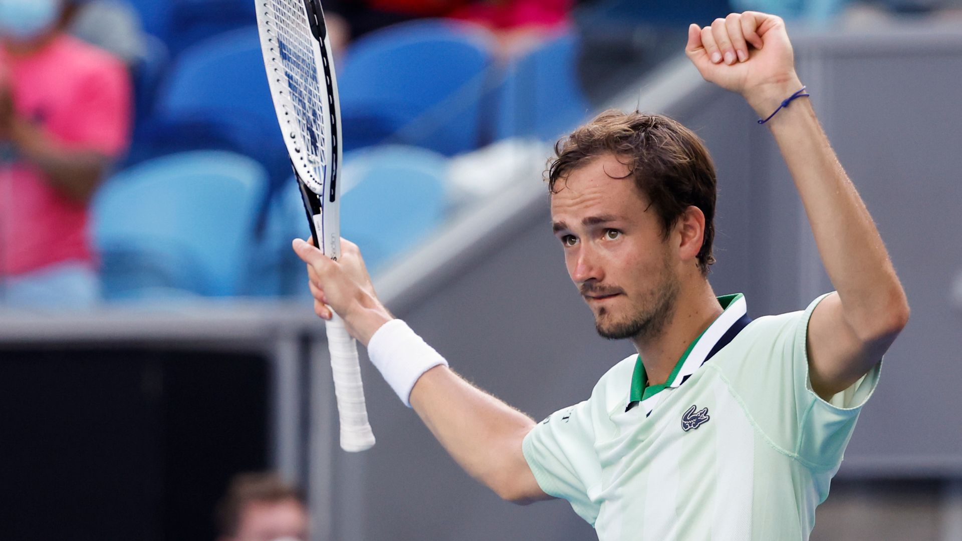 Frustrated Medvedev stays on course for successive Grand Slams
