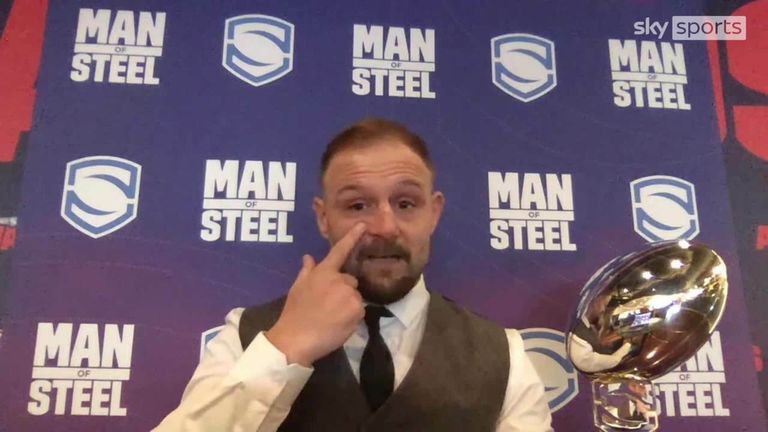 Paul McShane was overcome with emotion after being named Steve Prescott Man of Steel for the 2020 Super League season.