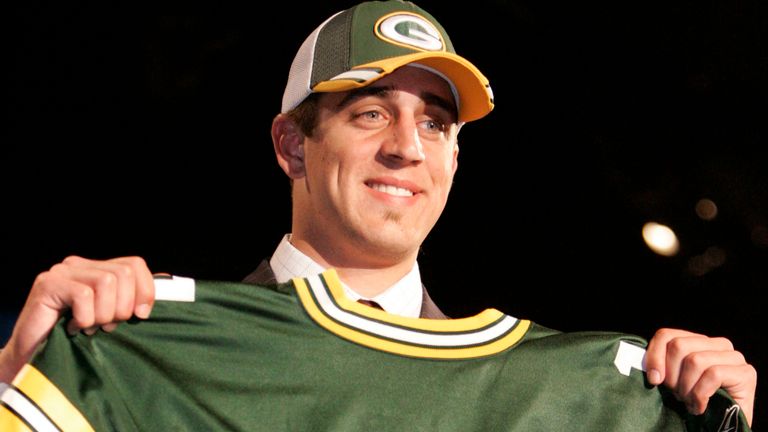 Aaron Rodgers was taken by the Packers at No 24 in the 2005 NFL Draft