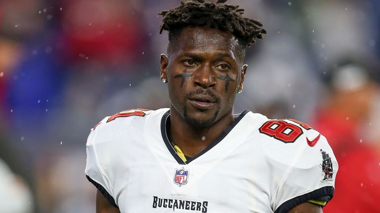 Antonio Brown was released by the Tampa Bay Buccaneers late in the 2021 season after he left mid-way through a game