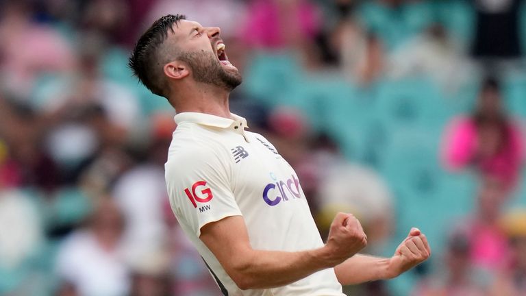 Mark Wood had Marnus Labuschagne caught behind late on day one at the SCG