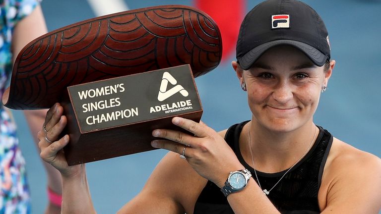 Ash Barty claimed the Adelaide International title for the second time after his victory in 2020