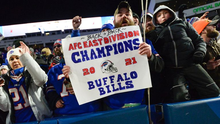 Bills Mafia celebrate securing a second-successive AFC East division title