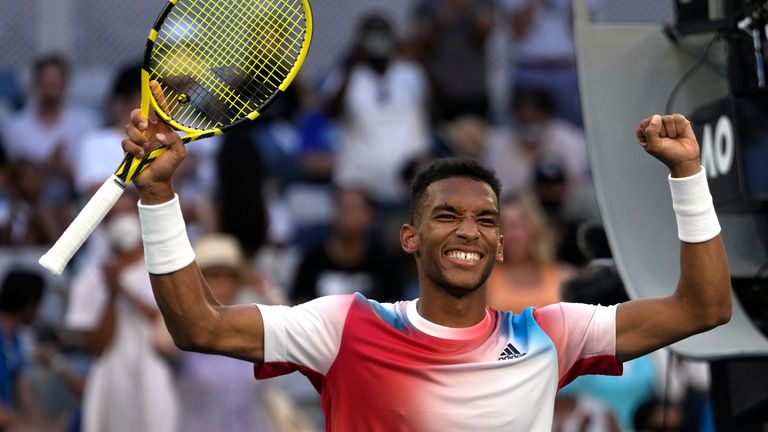 Felix Auger-Aliassime won 91% of the points on his first serve during the game