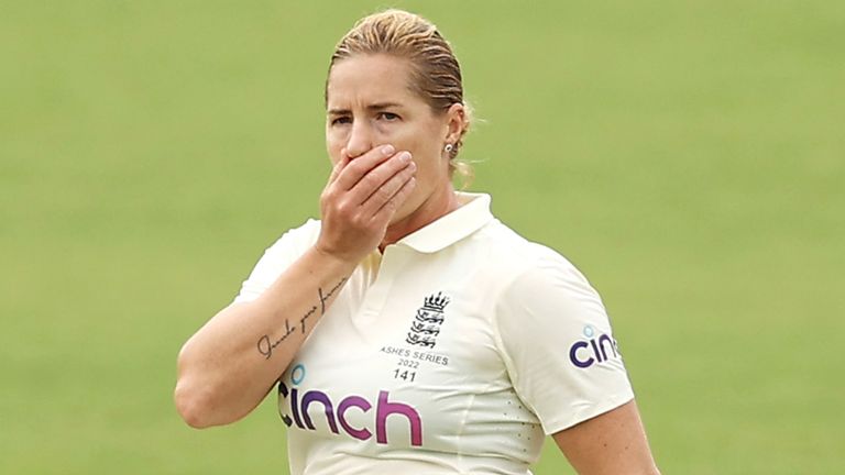 England star Katherine Brunt reflects on day 2 of their Ashes Test against Australia and what they will try and do going forward.