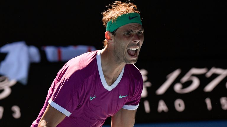 Rafael Nadal eased past German qualifier Yannick Hanfmann to stay on course for a record-breaking 21st Grand Slam