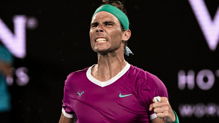 Rafael Nadal rallied from two sets down to win his second Australian Open title and record 21st Grand Slam