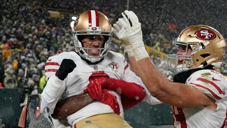 Highlights of the San Francisco 49ers’ clash with the Green Bay Packers in their divisional round of the playoffs