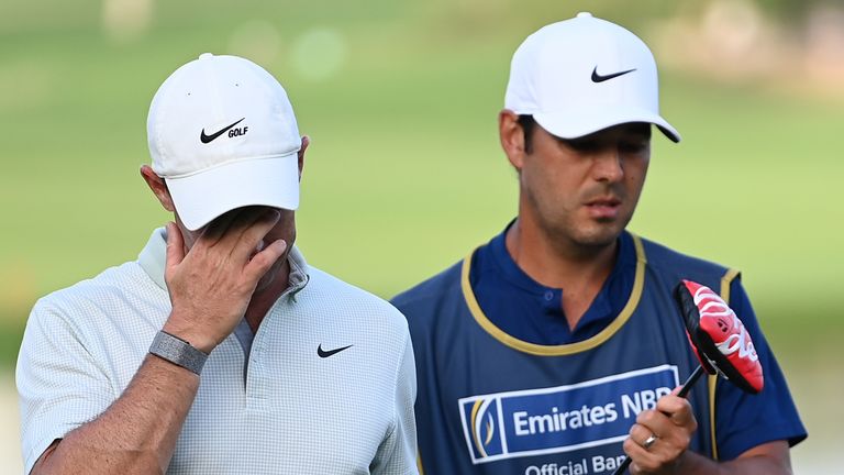 Rory McIlroy finished third in Dubai, as Viktor Hovland claimed victory