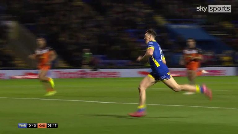 Matty Ashton ran the length of the pitch following an interception to open the scoring for Warrington