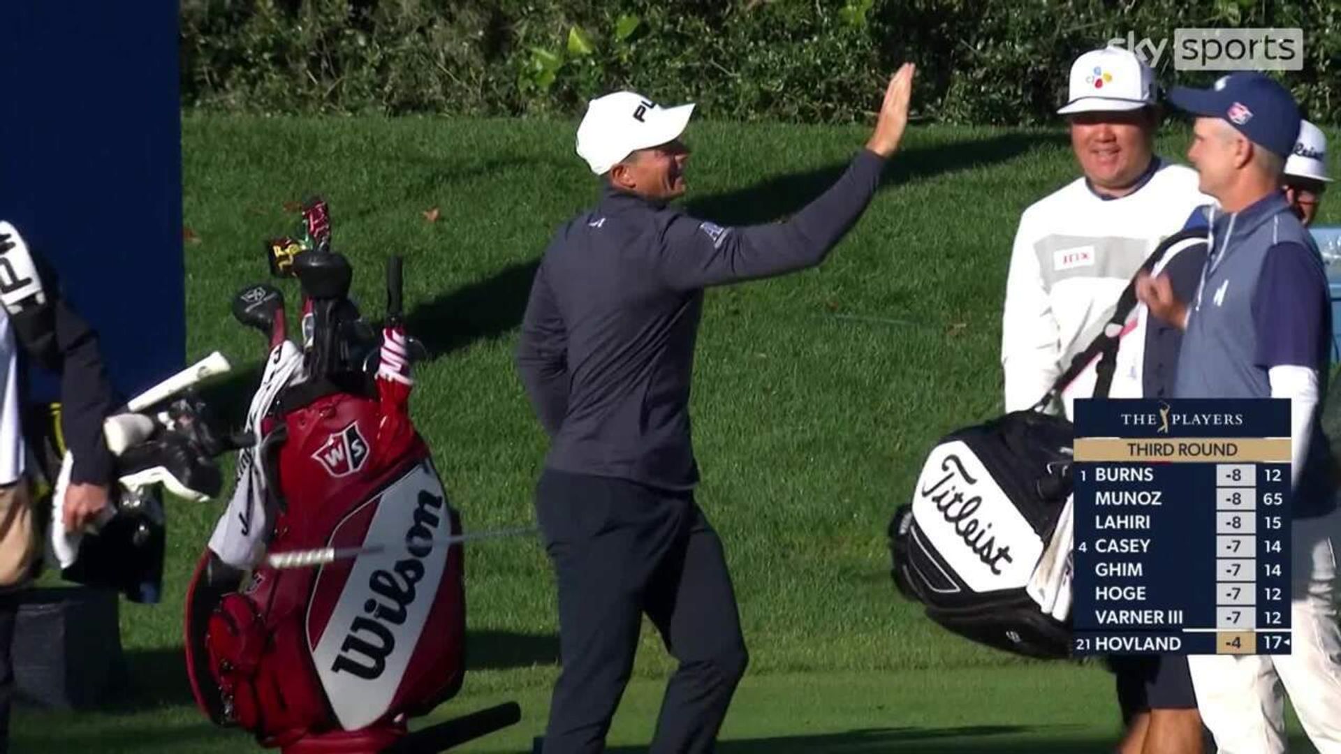 Hovland's remarkable hole-in-one at the 8th!