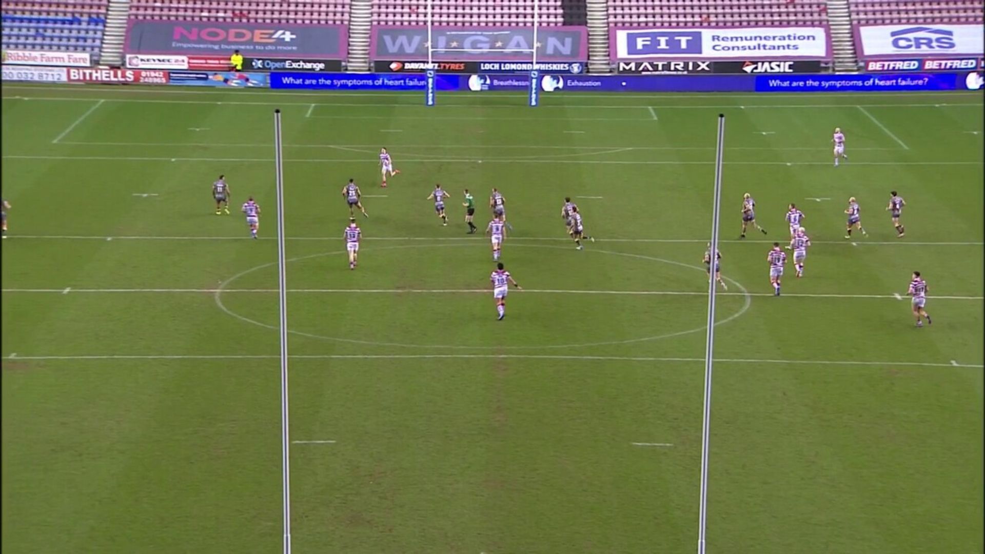Field races 80 yards for sensational try!