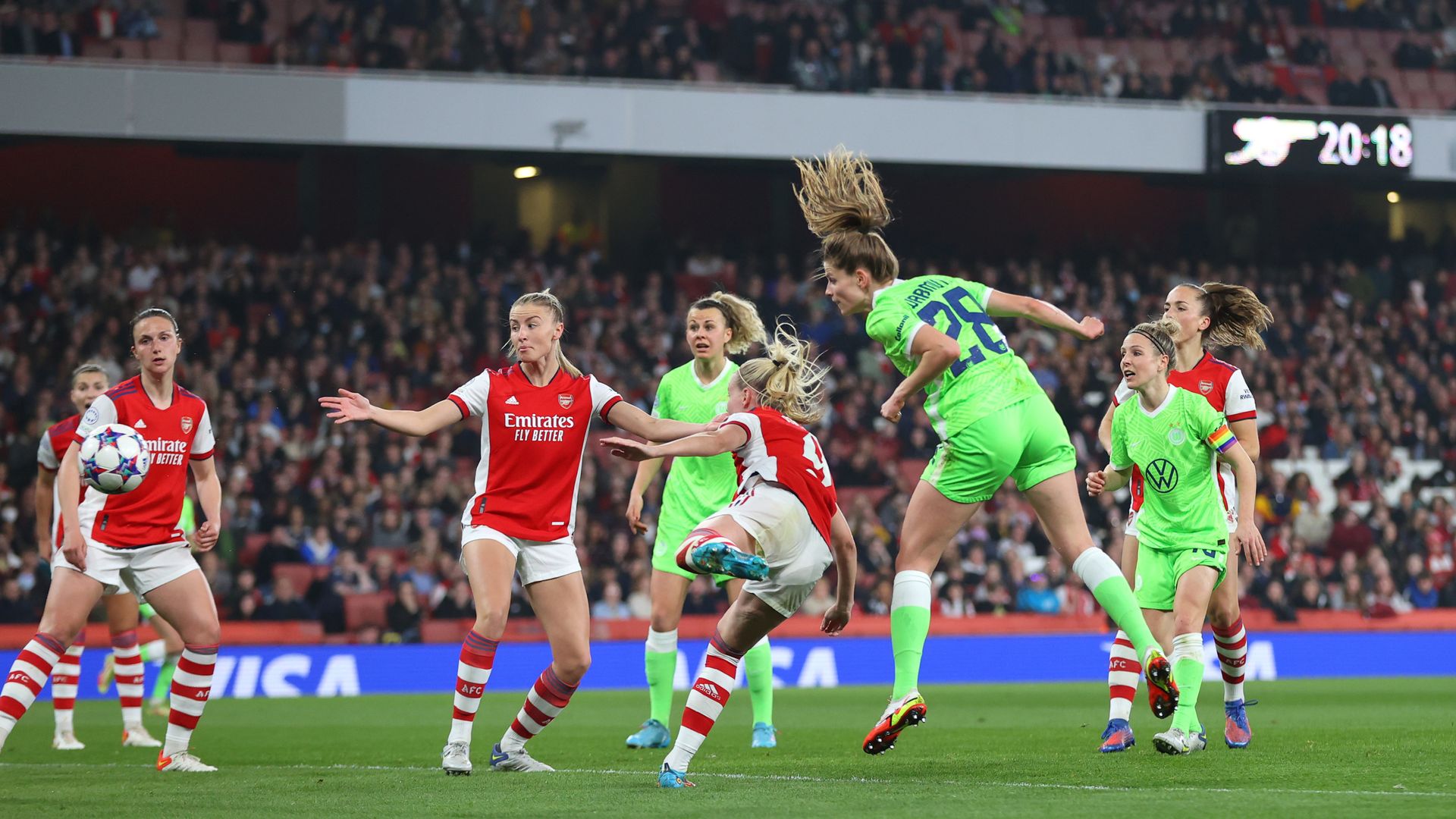 Women's CL quarter-final: Arsenal 1-1 Wolfsburg commentary