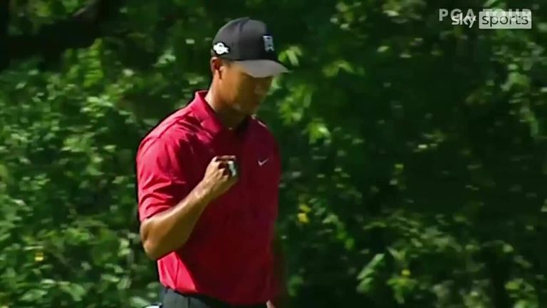 Take a look back at some of the most memorable putts from Woods' record-breaking PGA Tour career