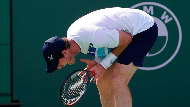 Murray missed three opportunities to clinch the first set on a tiebreak before eventually losing it 11-9