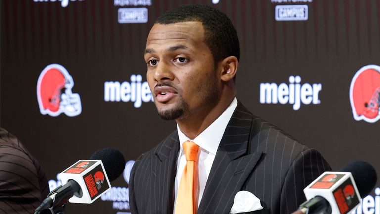 Deshaun Watson has denied sexual misconduct allegations as he is officially announced as a Browns player