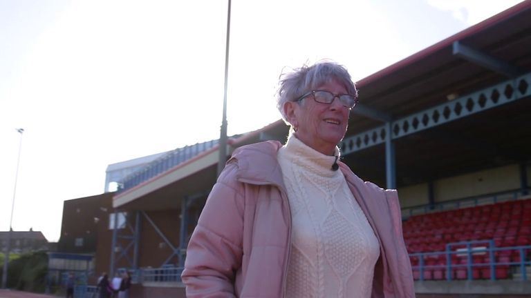 80-year-old Hyman regularly visits the Dorothy Hyman Sports Centre
