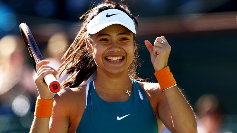 Emma Raducanu beat Caroline Garcia to a winning start at Indian Wells on Friday