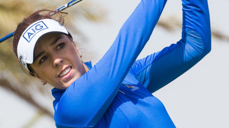 After testing conditions, Georgia Hall shares an early lead alongside Sophie Witt on the opening round of the Aramco Saudi Ladies International.