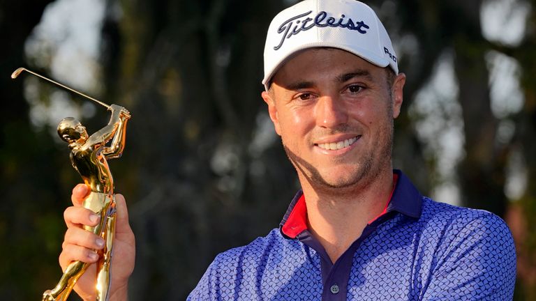 Reigning Players champion Justin Thomas says that he is not going into this week's tournament 'defending' his title, instead saying he is 'just trying to win it again.'